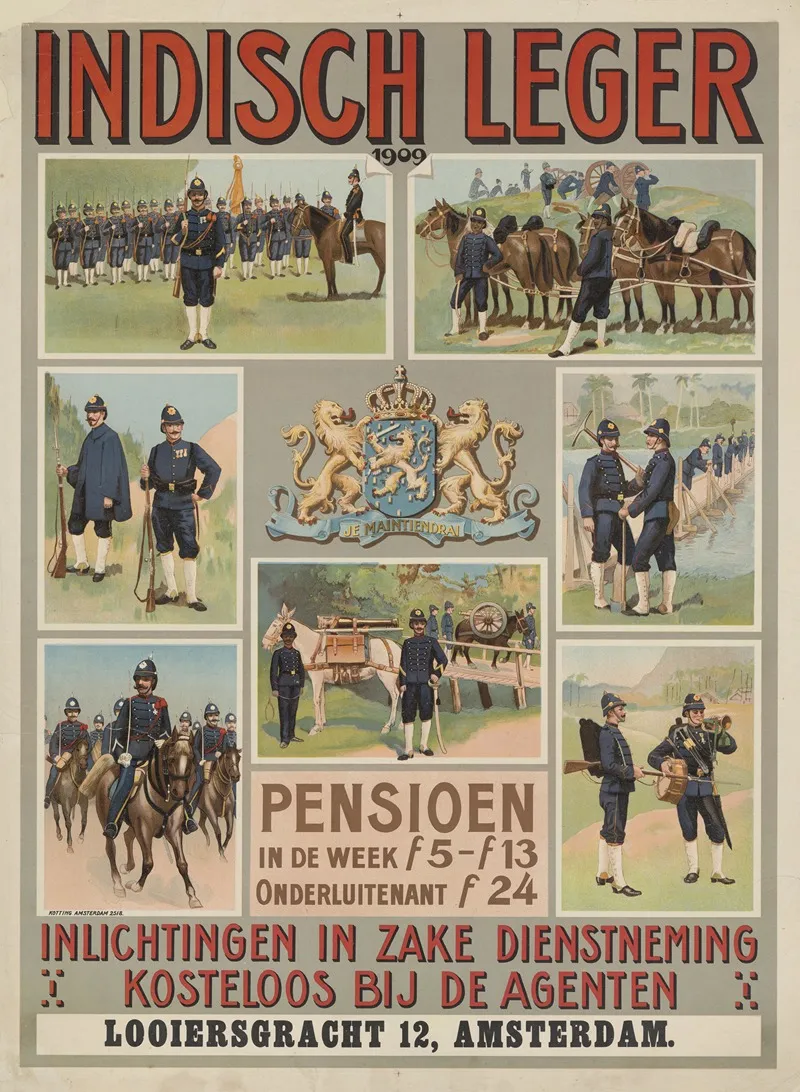 Beschrijving Wervingsaffiche Voor Het Indisch Leger Wall Art by Anonymous - High-Resolution Digital Print