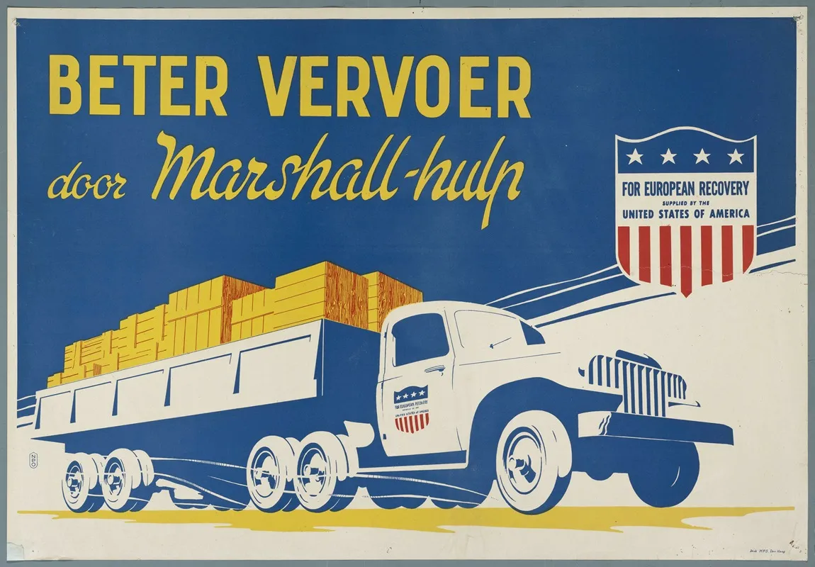 Beter Vervoer Door Marshall Hulp For European Recovery Supplied By The United States Of America