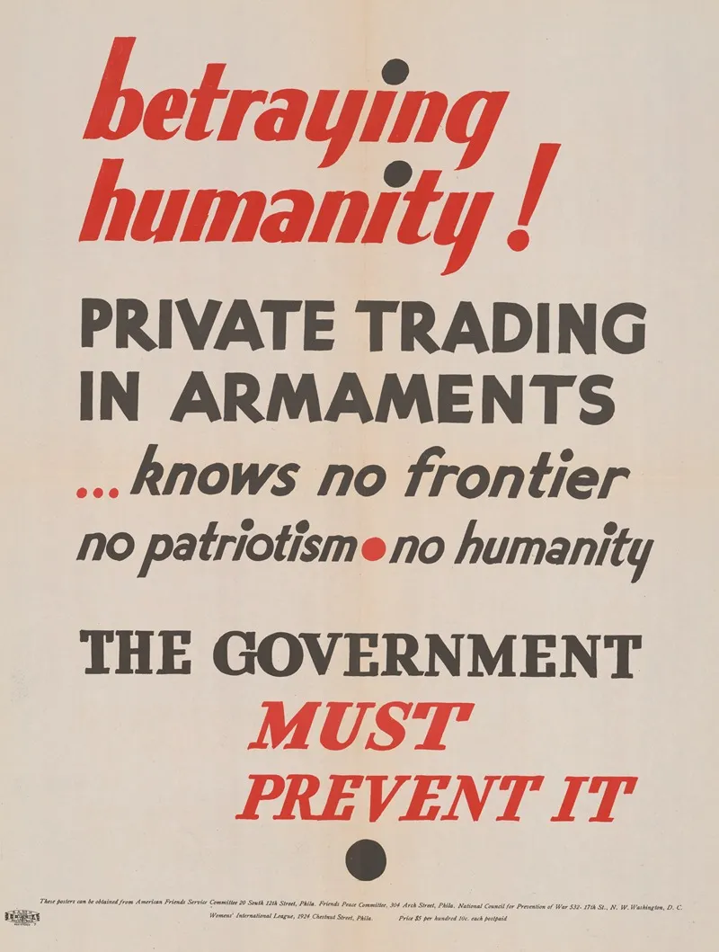 Betraying Humanity Private Trading In Armaments Knows No Frontier No Patriotism No Humanity