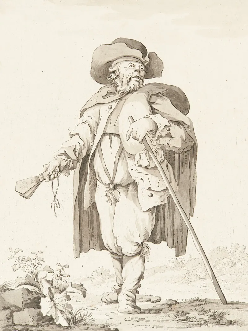 Bettler Aussatziger Mit Siechenklapper Wall Art by Marquard Wocher - High-Resolution Digital Print