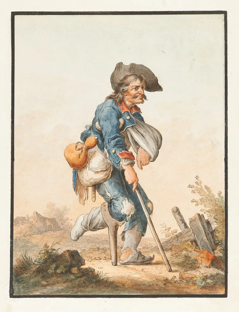 Bettler Mit Holzbein 2 Wall Art by Marquard Wocher - High-Resolution Digital Print