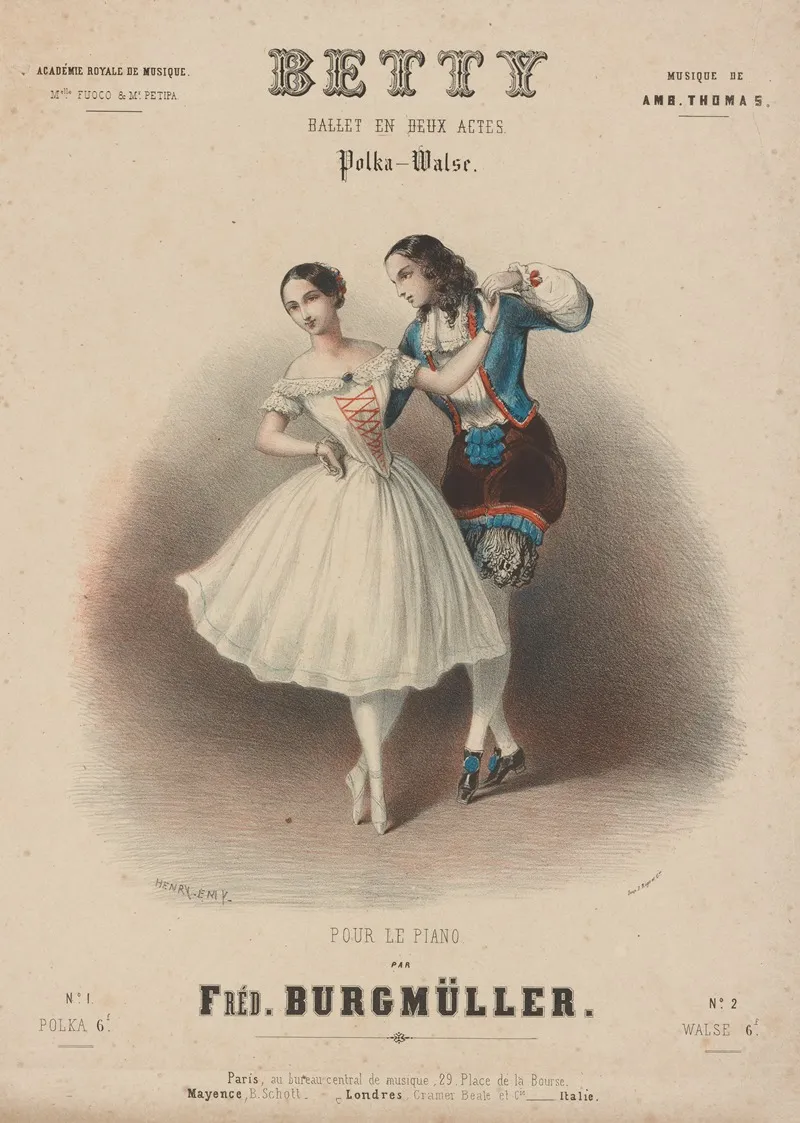 Betty Ballet En Deux Actes Polka Walse Academie Royale De Musique Wall Art by Henri Emy - High-Resolution Digital Print