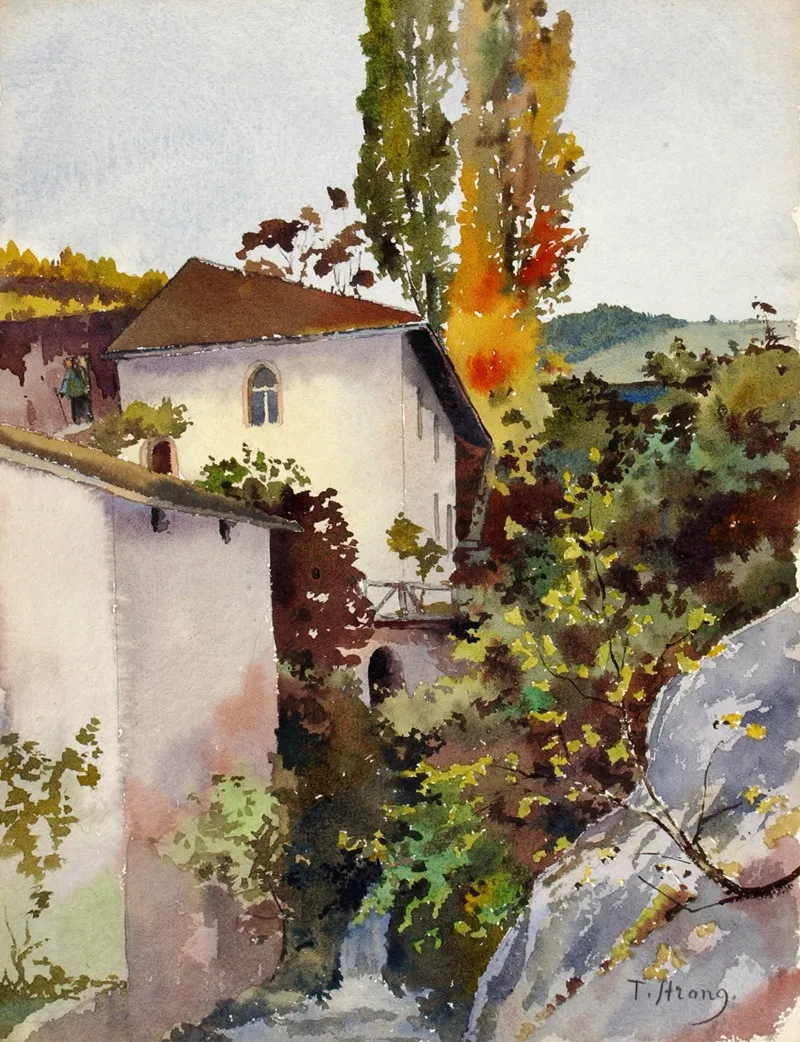Between Lausanne And Vevey Above The Highway Wall Art by Templeton Strong - High-Resolution Digital Print
