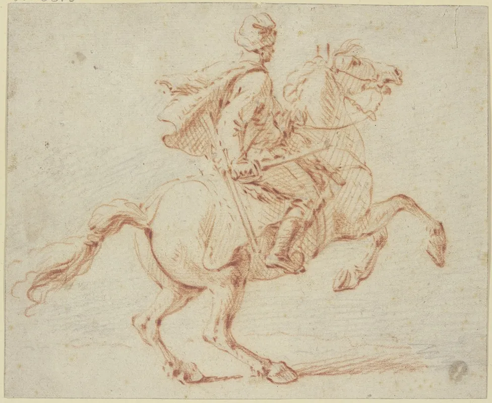 Bewaffneter Reiter Nach Rechts Sprengend Wall Art by Pieter van Bloemen - High-Resolution Digital Print
