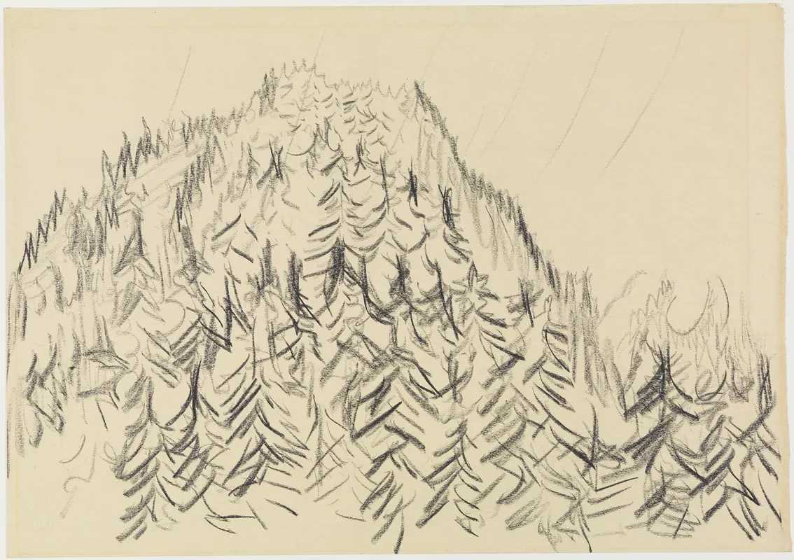 Bewaldeter Hugel Wall Art by Ernst Ludwig Kirchner - High-Resolution Digital Print