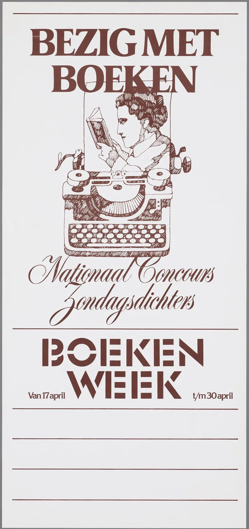 Bezig Met Boeken Nationaal Concours Zondagsdichters