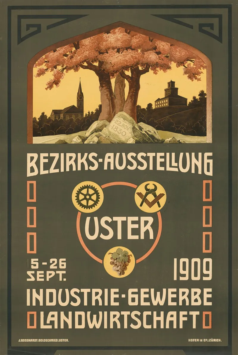 Bezirks Ausstellung Uster Industrie Gewerbe Landwirtschaft Wall Art by Johann Caspar Bosshardt - High-Resolution Digital Print