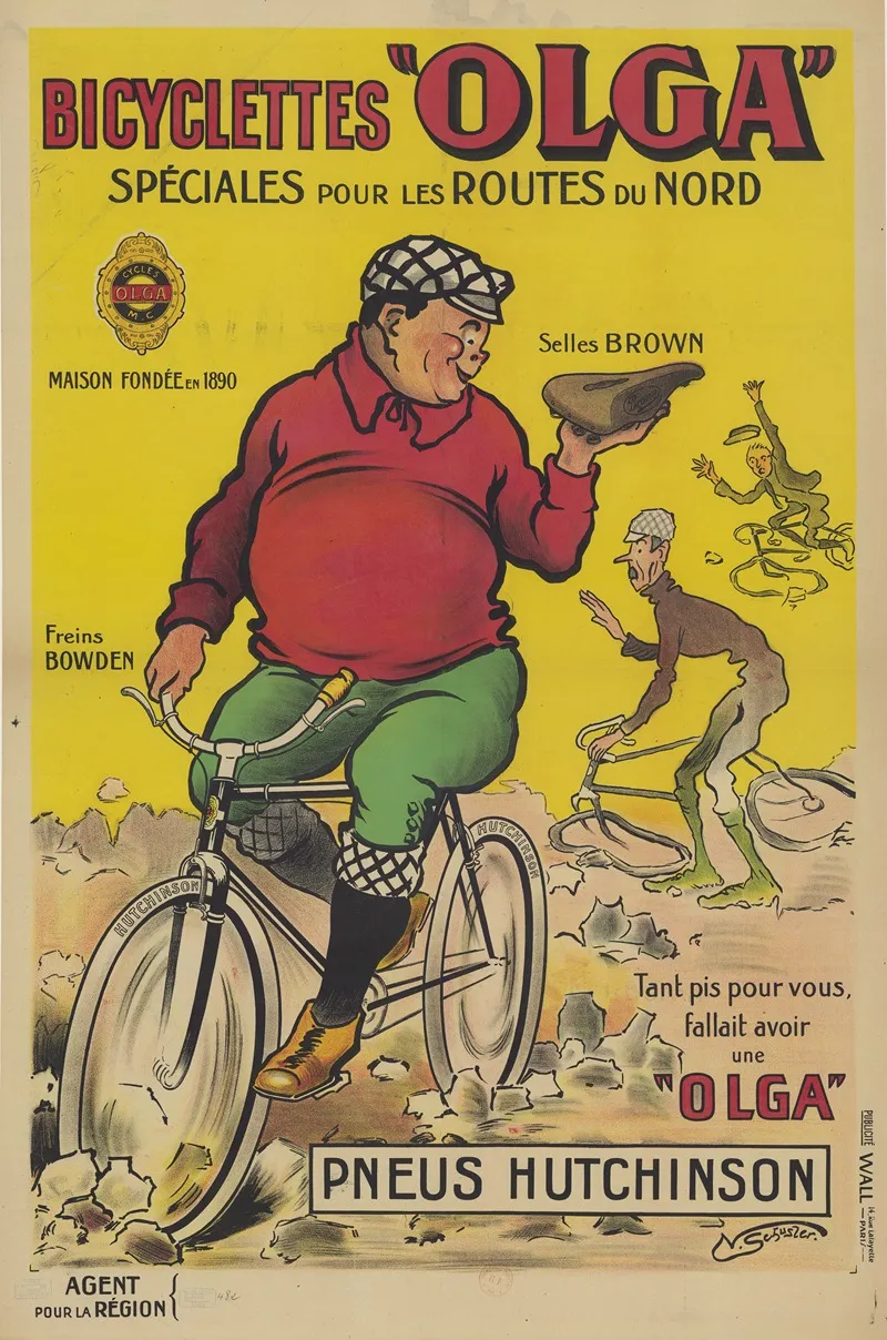 Bicyclettes Olga Speciales Pour Les Routes Du Nord Wall Art by V. Schusler - High-Resolution Digital Print