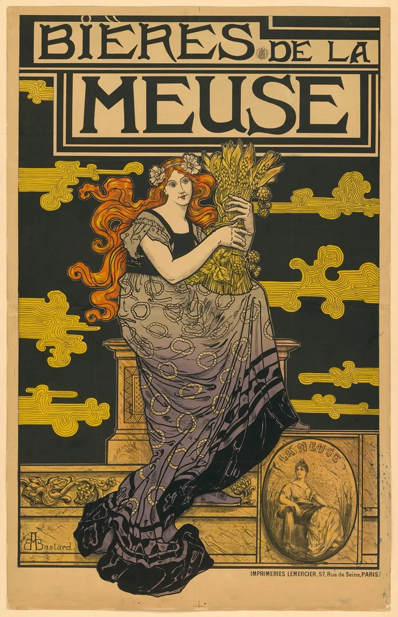 Bieres De La Meuse 3 Wall Art by Marc-Auguste Bastard - High-Resolution Digital Print