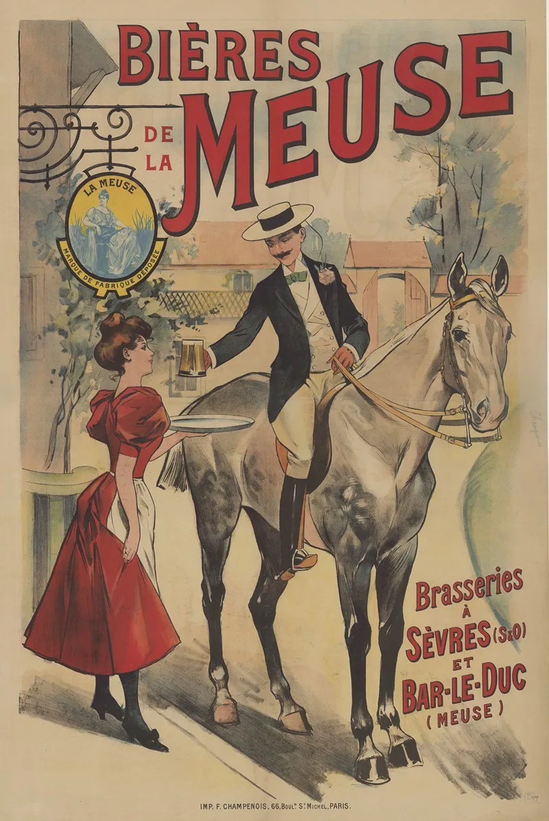Bieres De La Meuse Brasserie A Sevres S O Bar Le Duc Meuse Wall Art by Imp. F. Champenois - High-Resolution Digital Print