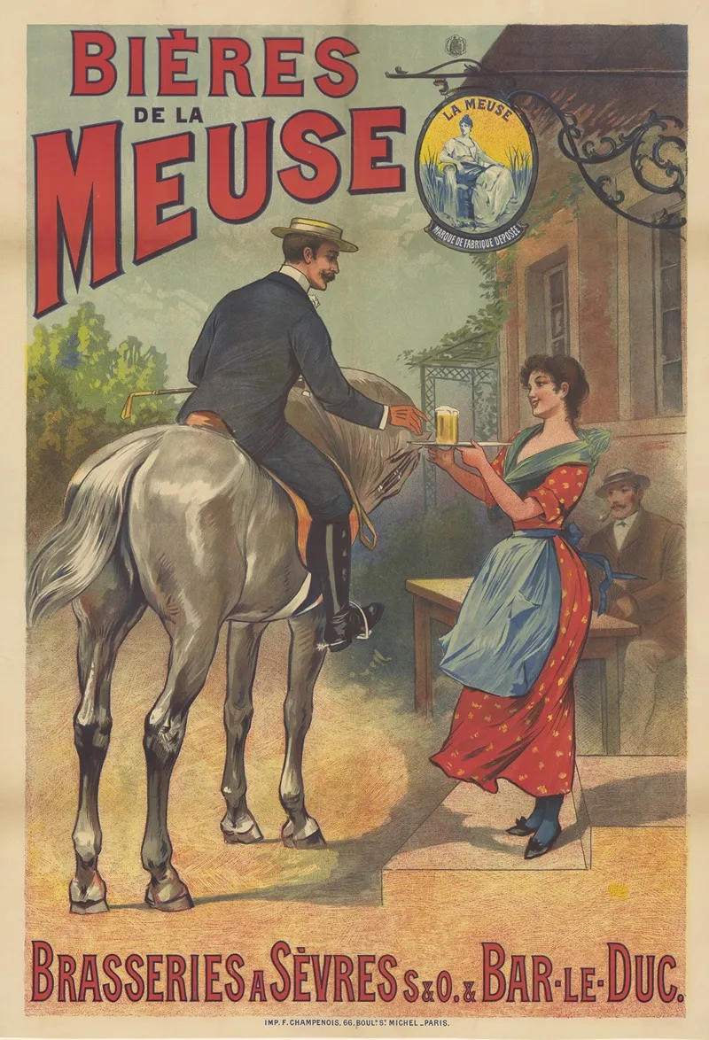 Bieres De La Meuse Brasserie A Sevres S O Bar Le Duc Wall Art by Imp. F. Champenois - High-Resolution Digital Print