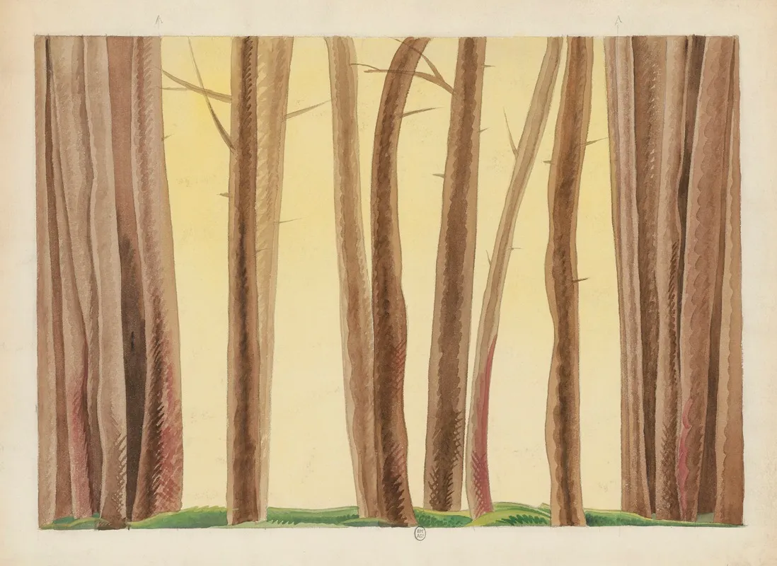 Bifur Maquette De Decor Neuvieme Tableau La Foret Wall Art by Gaston Baty - High-Resolution Digital Print