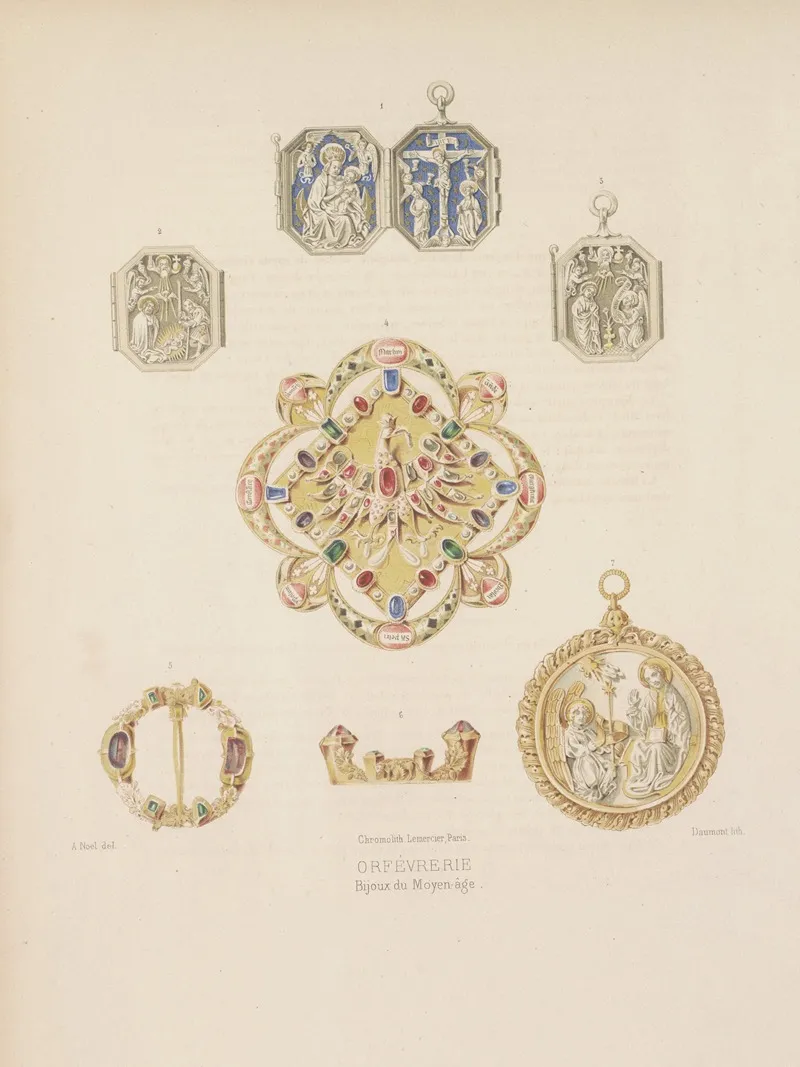 Bijoux Du Moyen Age Wall Art by Joseph Rose Lemercier - High-Resolution Digital Print