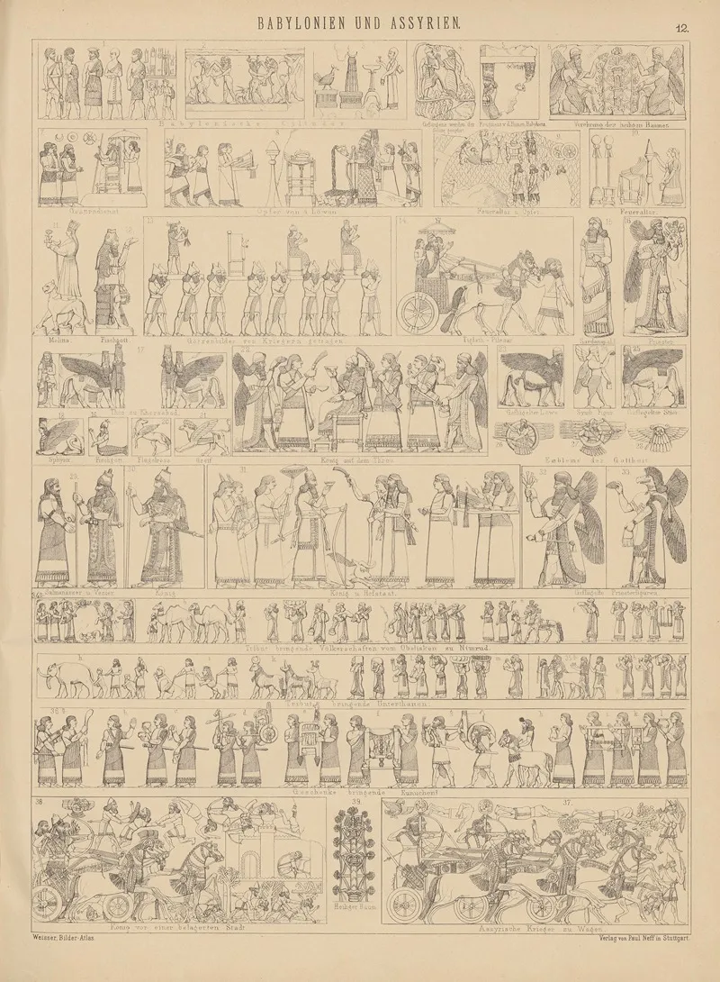 Bilder Atlas Zur Weltgeschichte Pl 012 Wall Art by Ludwig Weisser - High-Resolution Digital Print