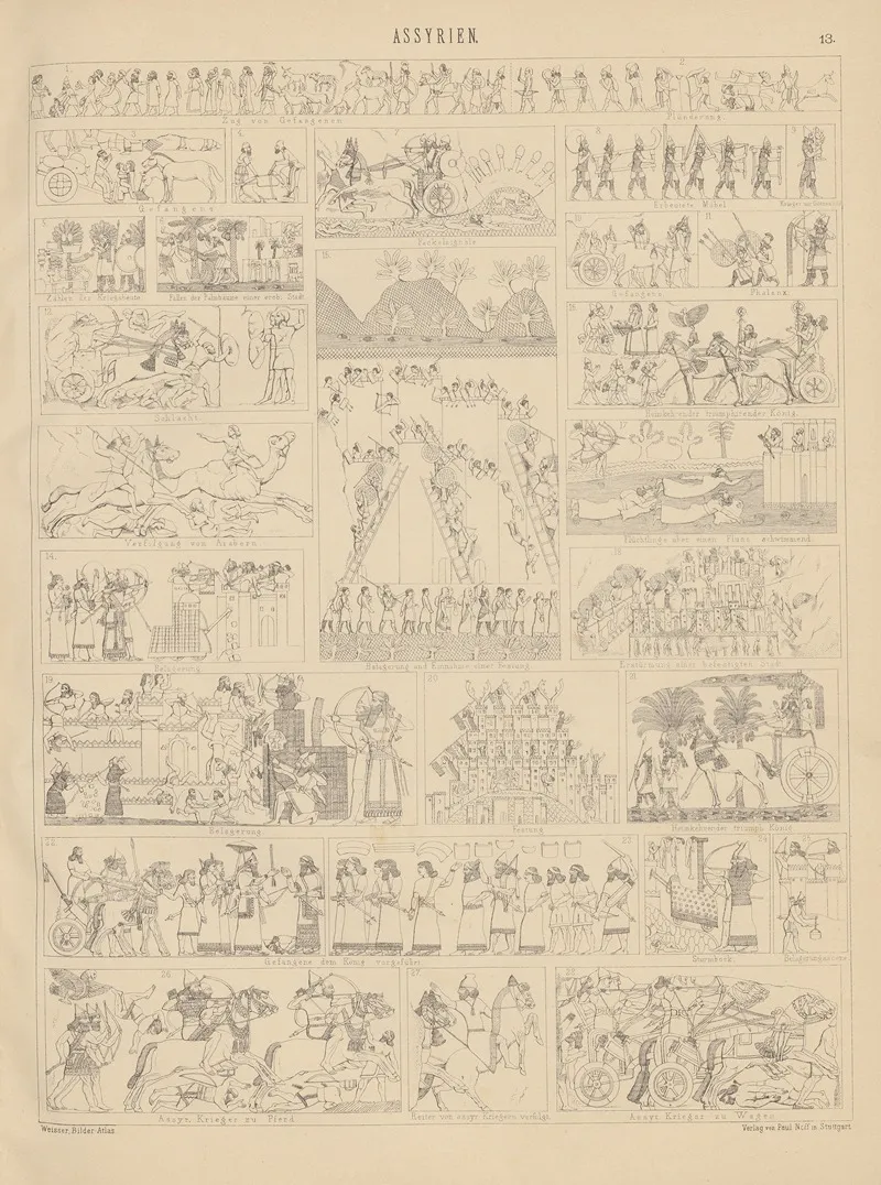 Bilder Atlas Zur Weltgeschichte Pl 013 Wall Art by Ludwig Weisser - High-Resolution Digital Print