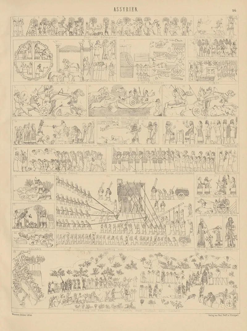 Bilder Atlas Zur Weltgeschichte Pl 014 Wall Art by Ludwig Weisser - High-Resolution Digital Print