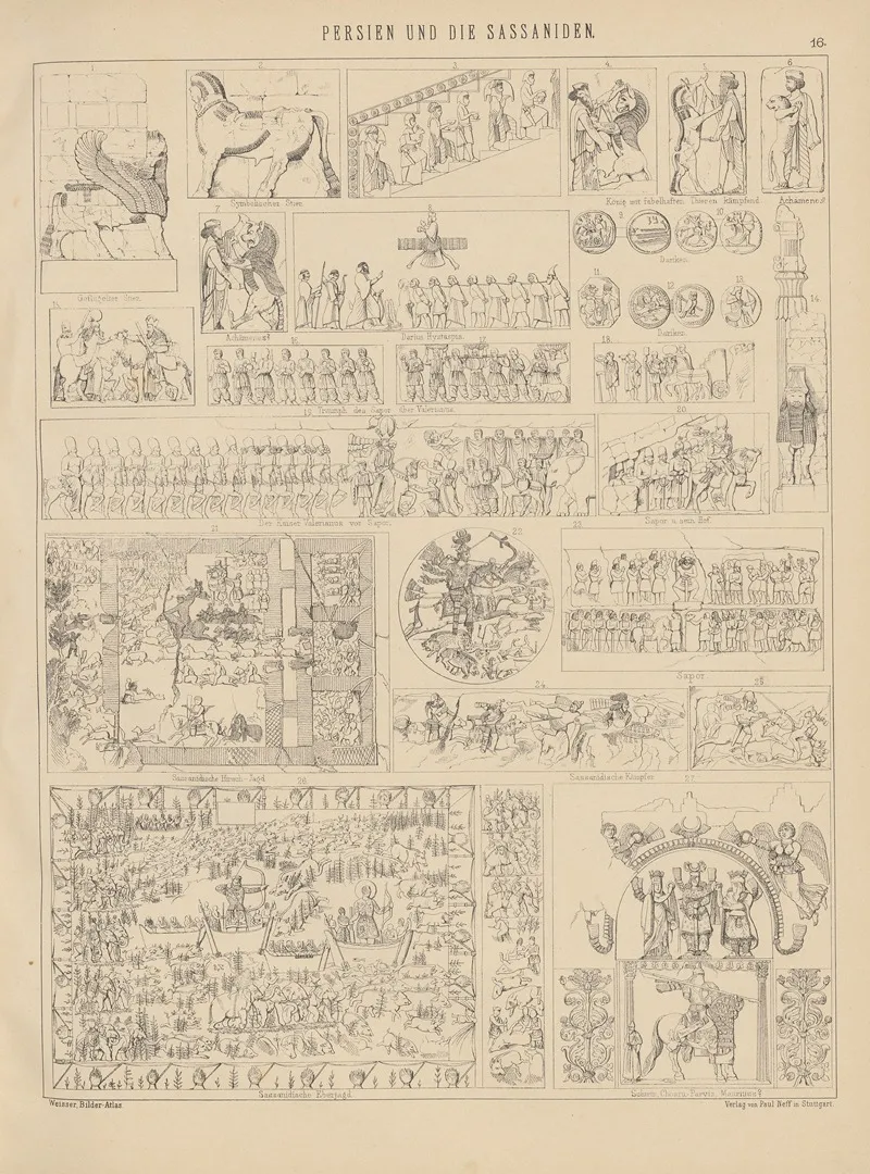 Bilder Atlas Zur Weltgeschichte Pl 016 Wall Art by Ludwig Weisser - High-Resolution Digital Print