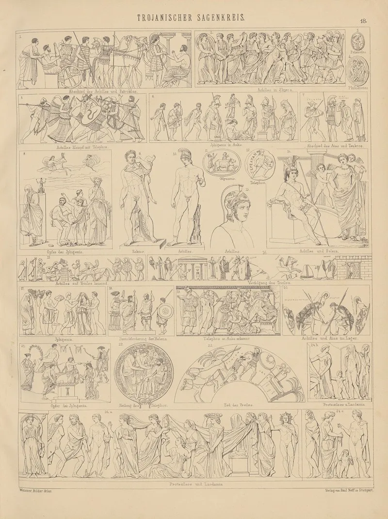 Bilder Atlas Zur Weltgeschichte Pl 018 Wall Art by Ludwig Weisser - High-Resolution Digital Print
