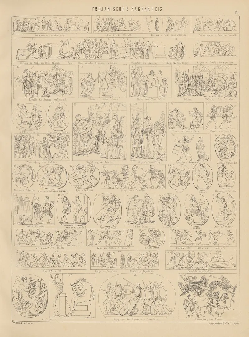 Bilder Atlas Zur Weltgeschichte Pl 019 Wall Art by Ludwig Weisser - High-Resolution Digital Print