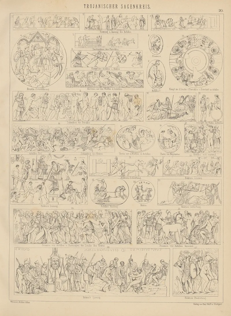 Bilder Atlas Zur Weltgeschichte Pl 020 Wall Art by Ludwig Weisser - High-Resolution Digital Print