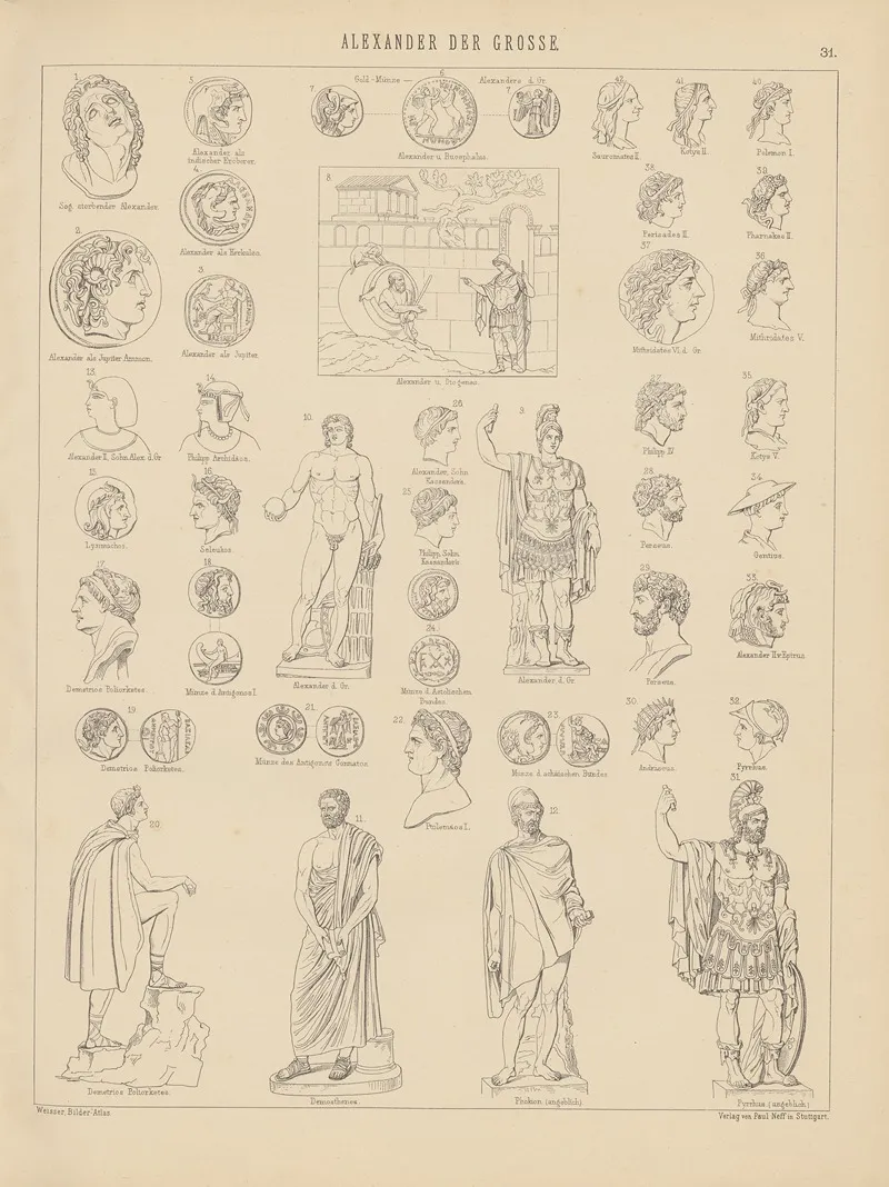 Bilder Atlas Zur Weltgeschichte Pl 031 Wall Art by Ludwig Weisser - High-Resolution Digital Print
