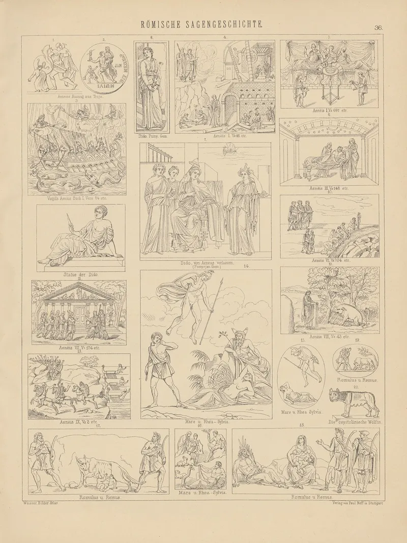 Bilder Atlas Zur Weltgeschichte Pl 036 Wall Art by Ludwig Weisser - High-Resolution Digital Print