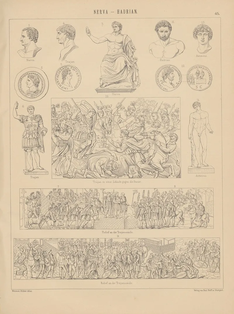 Bilder Atlas Zur Weltgeschichte Pl 045 Wall Art by Ludwig Weisser - High-Resolution Digital Print