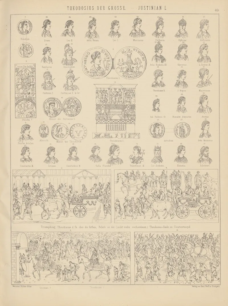 Bilder Atlas Zur Weltgeschichte Pl 049 Wall Art by Ludwig Weisser - High-Resolution Digital Print