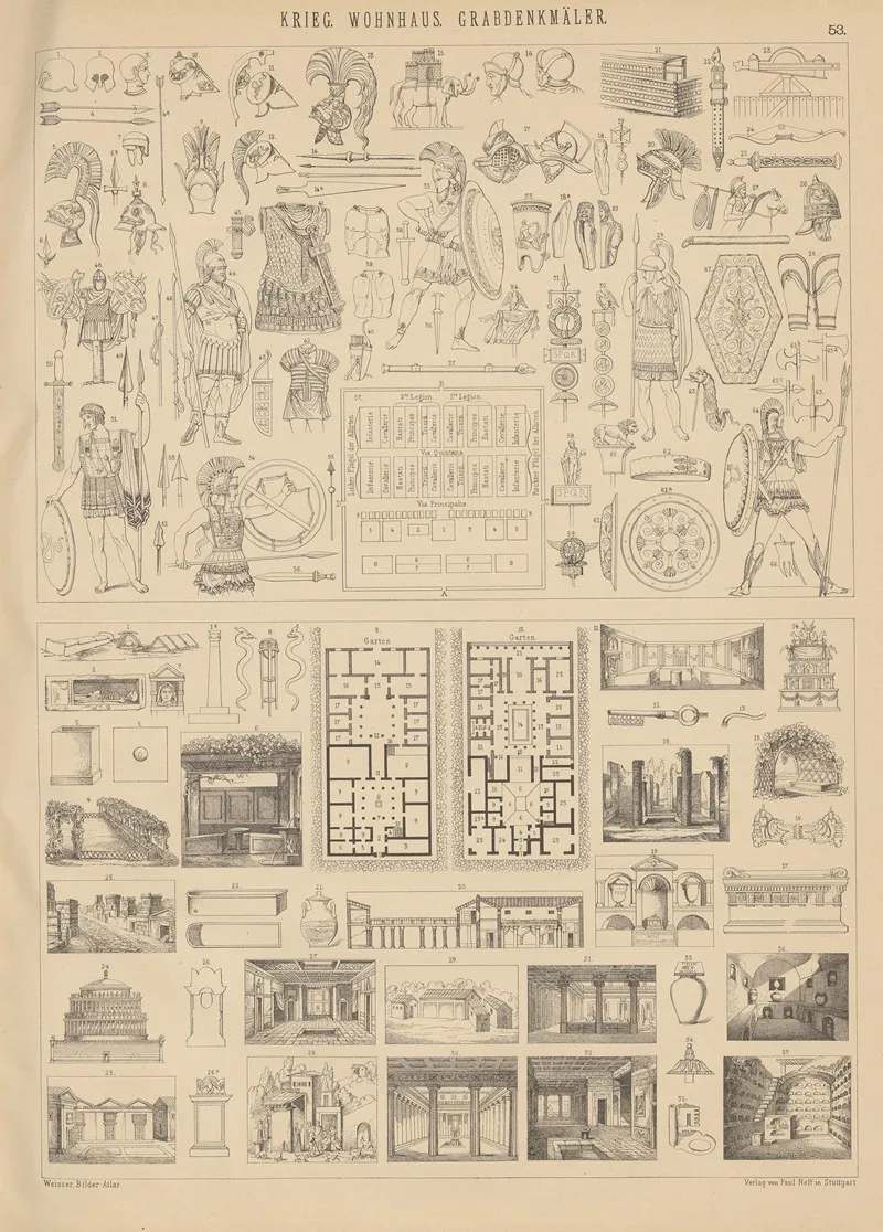 Bilder Atlas Zur Weltgeschichte Pl 053 Wall Art by Ludwig Weisser - High-Resolution Digital Print