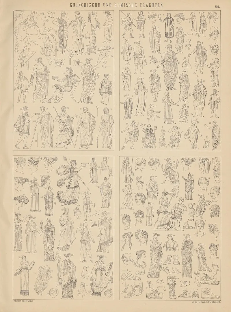 Bilder Atlas Zur Weltgeschichte Pl 054 Wall Art by Ludwig Weisser - High-Resolution Digital Print