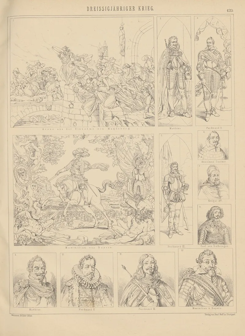 Bilder Atlas Zur Weltgeschichte Pl 122 Wall Art by Ludwig Weisser - High-Resolution Digital Print