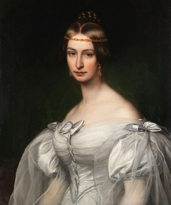 Bildnis Der Caroline Krafft Geb Platner 1811 1873 Wall Art by Friedrich Dürck - High-Resolution Digital Print