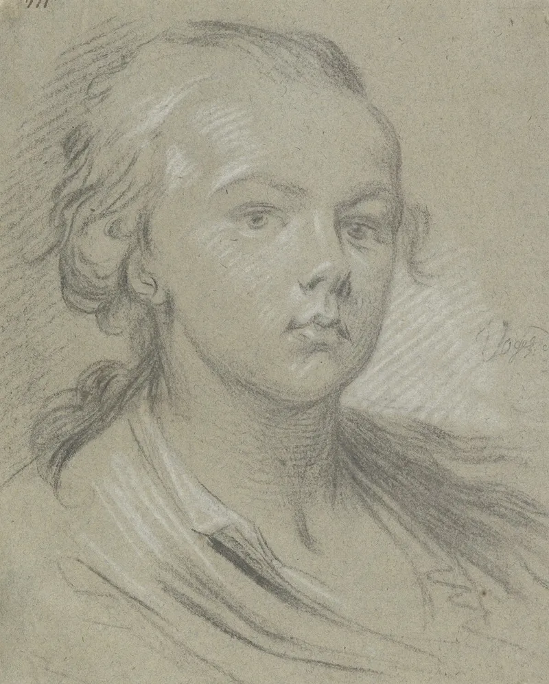 Bildnis Des Anton Raphael Mengs Wall Art by Christian Leberecht Vogel - High-Resolution Digital Print