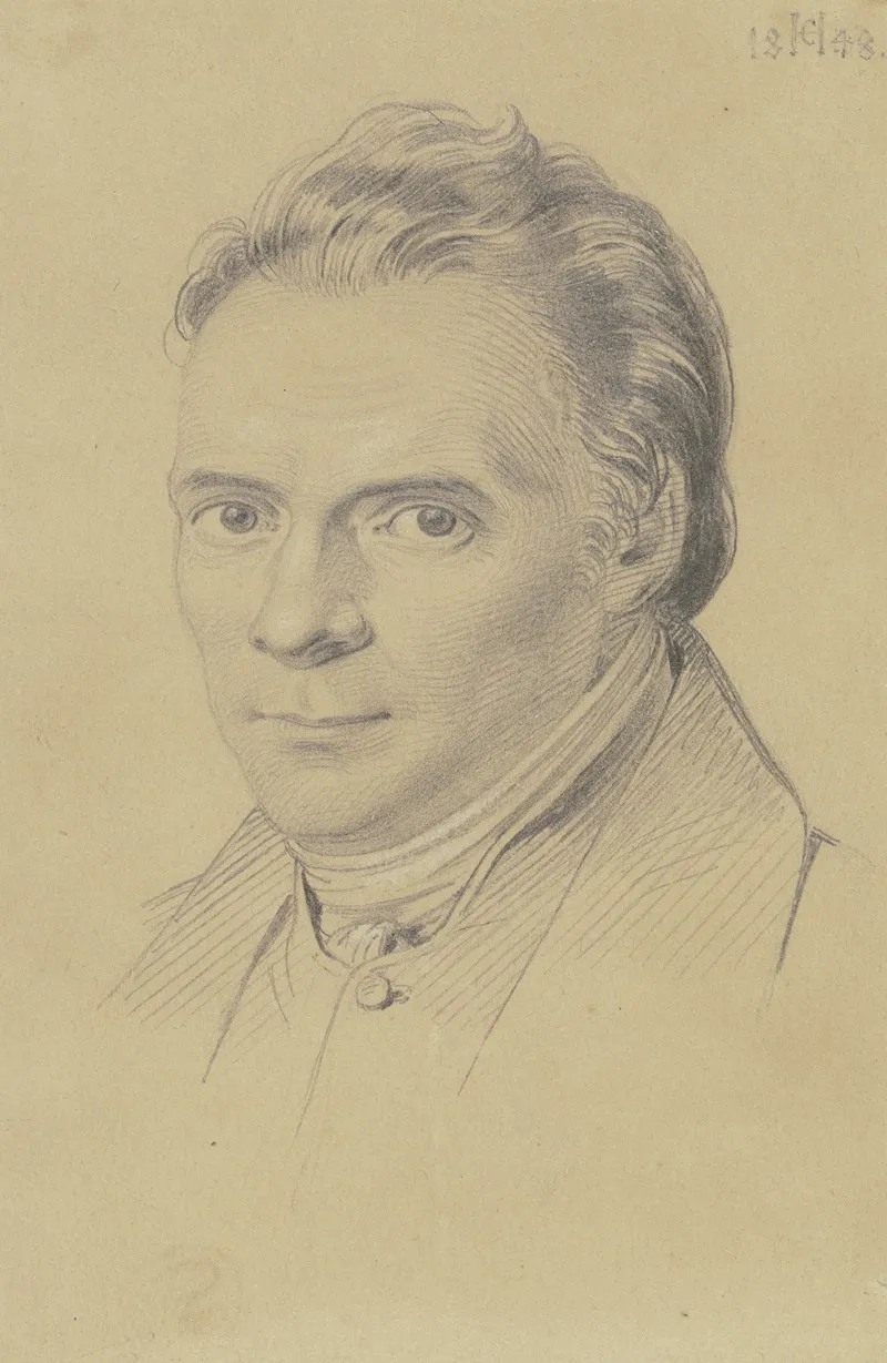 Bildnis Des Frankfurter Stadtuhrmachers Johannes Hoff Wall Art by Carl Hoff - High-Resolution Digital Print