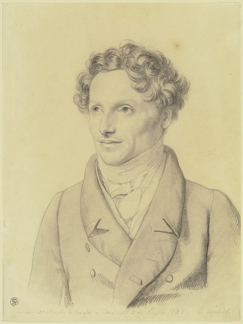 Bildnis Des Komponisten Und Dirigenten Francesco Morlacchi Wall Art by Carl Christian Vogel von Vogelstein - High-Resolution Digital Print