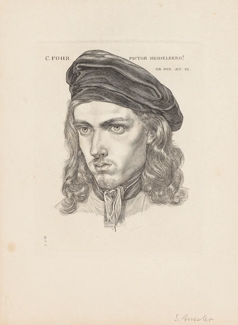 Bildnis Des Malers Carl Philipp Fohr Wall Art by Samuel Amsler - High-Resolution Digital Print