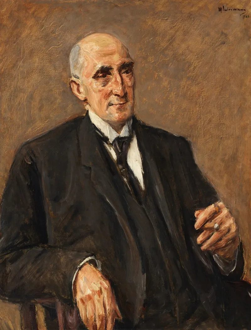 Bildnis Des Textilfabrikanten Carl Lewin Wall Art by Max Liebermann - High-Resolution Digital Print