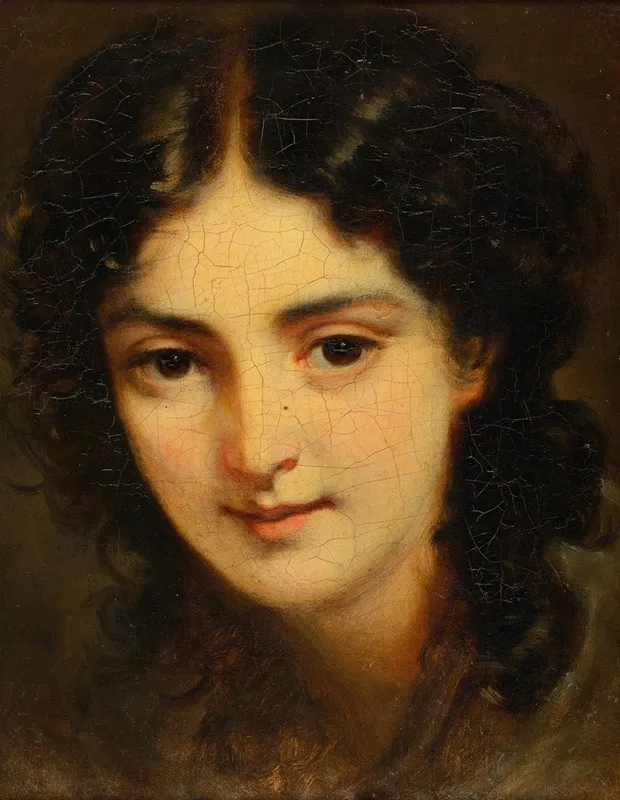 Bildnis Einer Jungen Dame 2 Wall Art by Johann Baptist Reiter - High-Resolution Digital Print