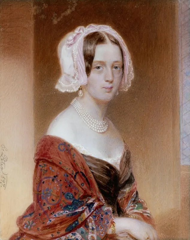 Bildnis Einer Jungen Frau 2 Wall Art by Emanuel Thomas Peter - High-Resolution Digital Print