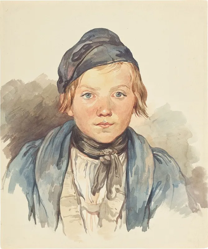 Bildnis Eines Jungen Wall Art by August Richter - High-Resolution Digital Print