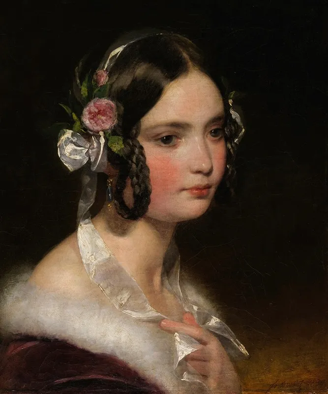 Bildnis Eines Madchens 5 Wall Art by Friedrich von Amerling - High-Resolution Digital Print