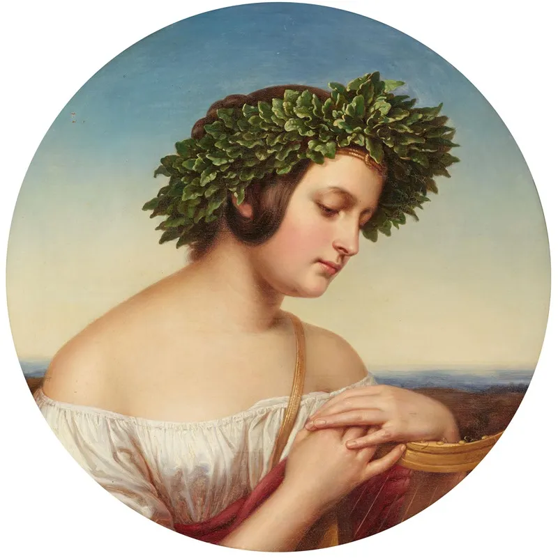 Bildnis Eines Madchens Als Muse Erato Wall Art by Carl Joseph Begas - High-Resolution Digital Print