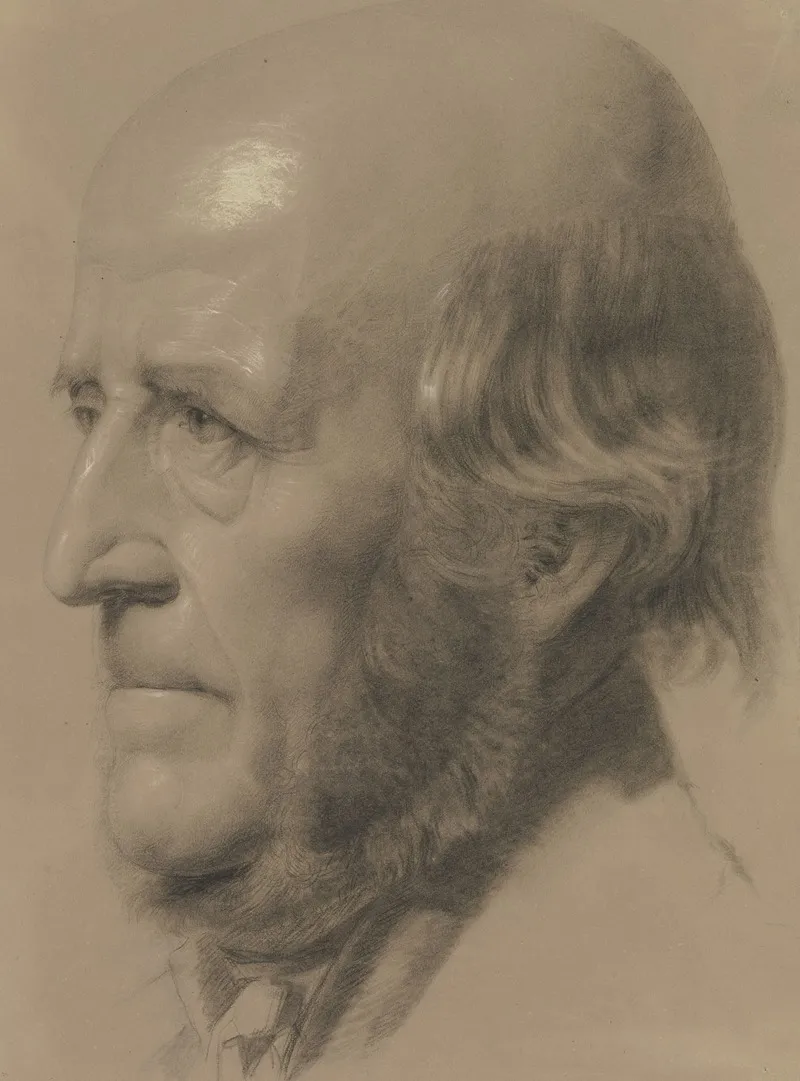 Bildnis Eines Mannes Im Profil Nach Links Wall Art by Hermann Pistor - High-Resolution Digital Print