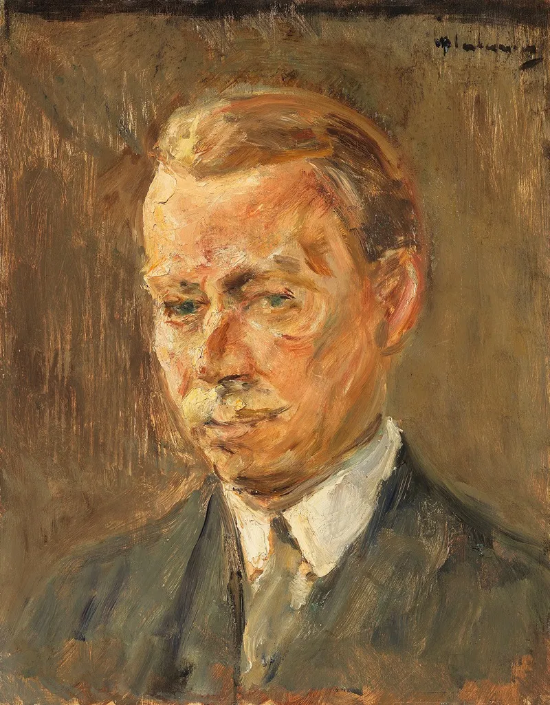 Bildnis Erich Hancke Kopfstudie Wall Art by Max Liebermann - High-Resolution Digital Print