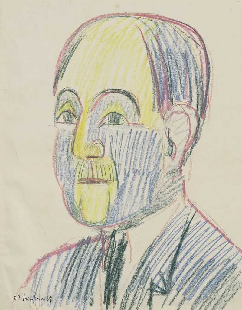 Bildnis Ernst Gosebruch Wall Art by Ernst Ludwig Kirchner - High-Resolution Digital Print