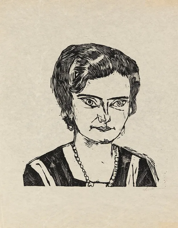 Bildnis Frau H M Naila Wall Art by Max Beckmann - High-Resolution Digital Print