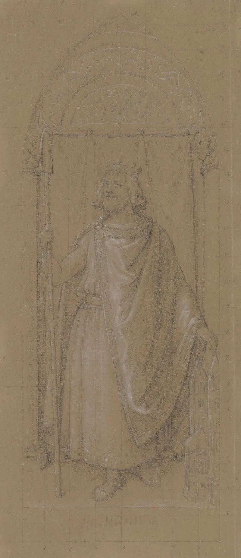 Bildnis Heinrichs Ii Fur Den Kaisersaal Auf Dem Frankfurter Romer Wall Art by Johann David Passavant - High-Resolution Digital Print