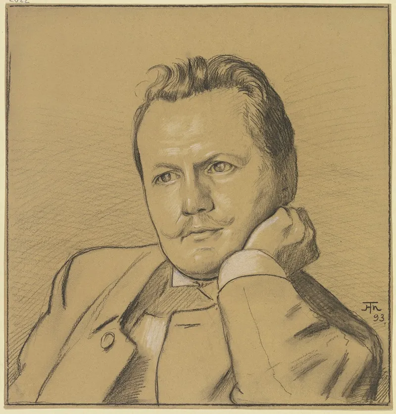 Bildnis Otto Julius Bierbaum Wall Art by Hans Thoma - High-Resolution Digital Print