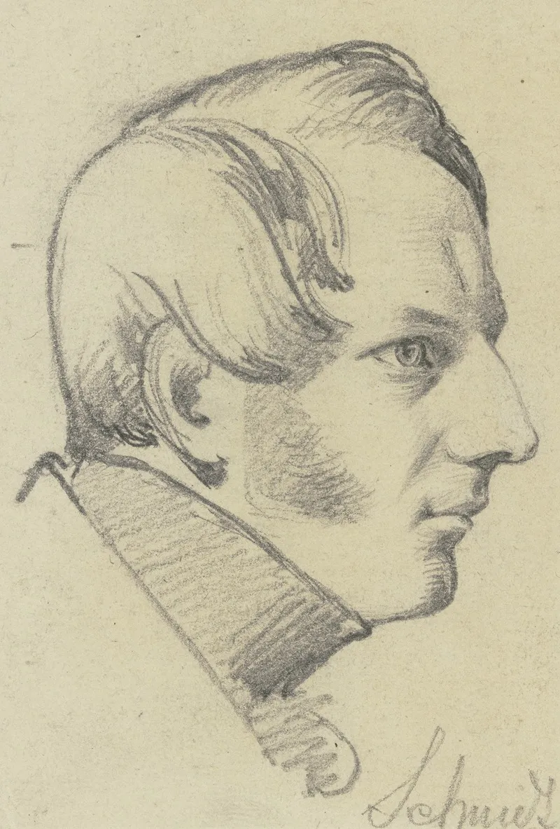 Bildnis Schmidt Im Profil Nach Rechts Wall Art by Carl Hoff - High-Resolution Digital Print