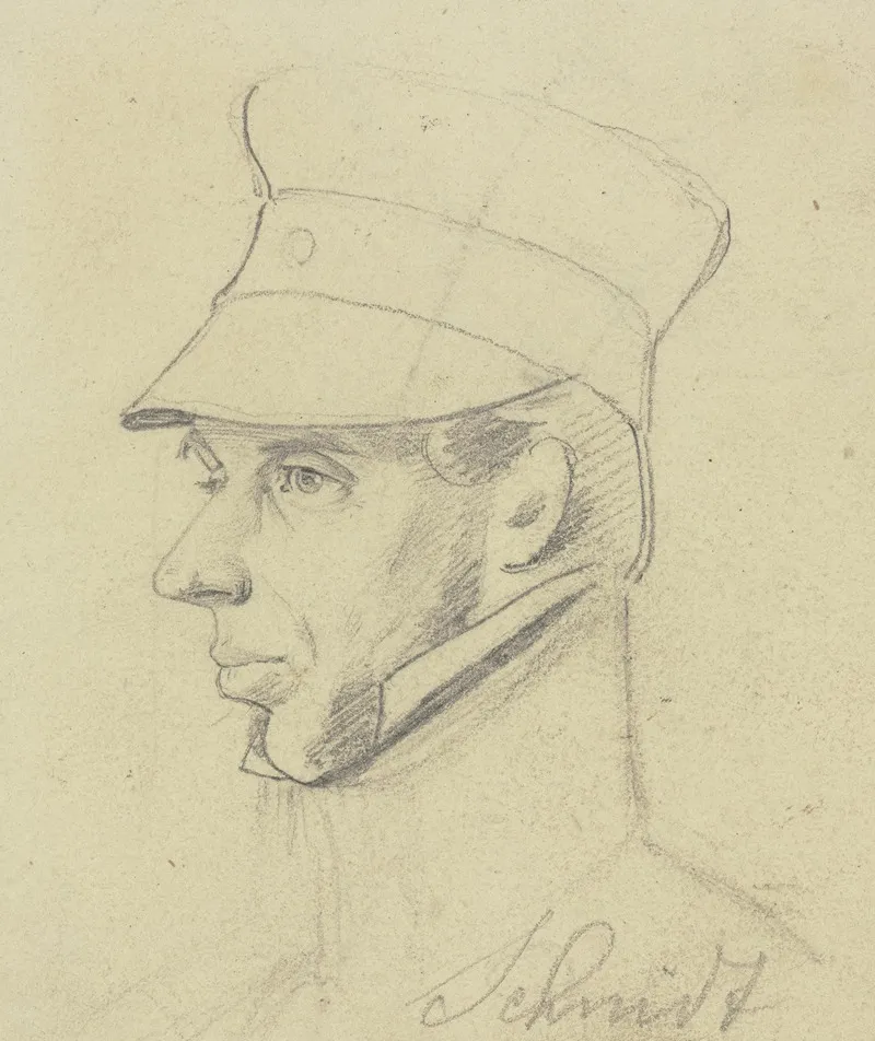 Bildnis Schmidt Mit Dienstmutze Wall Art by Carl Hoff - High-Resolution Digital Print